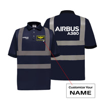 Thumbnail for Airbus A380 & Text Designed Reflective Polo T-Shirts