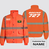 Thumbnail for Boeing 727 & Text Designed Reflective Winter Jackets
