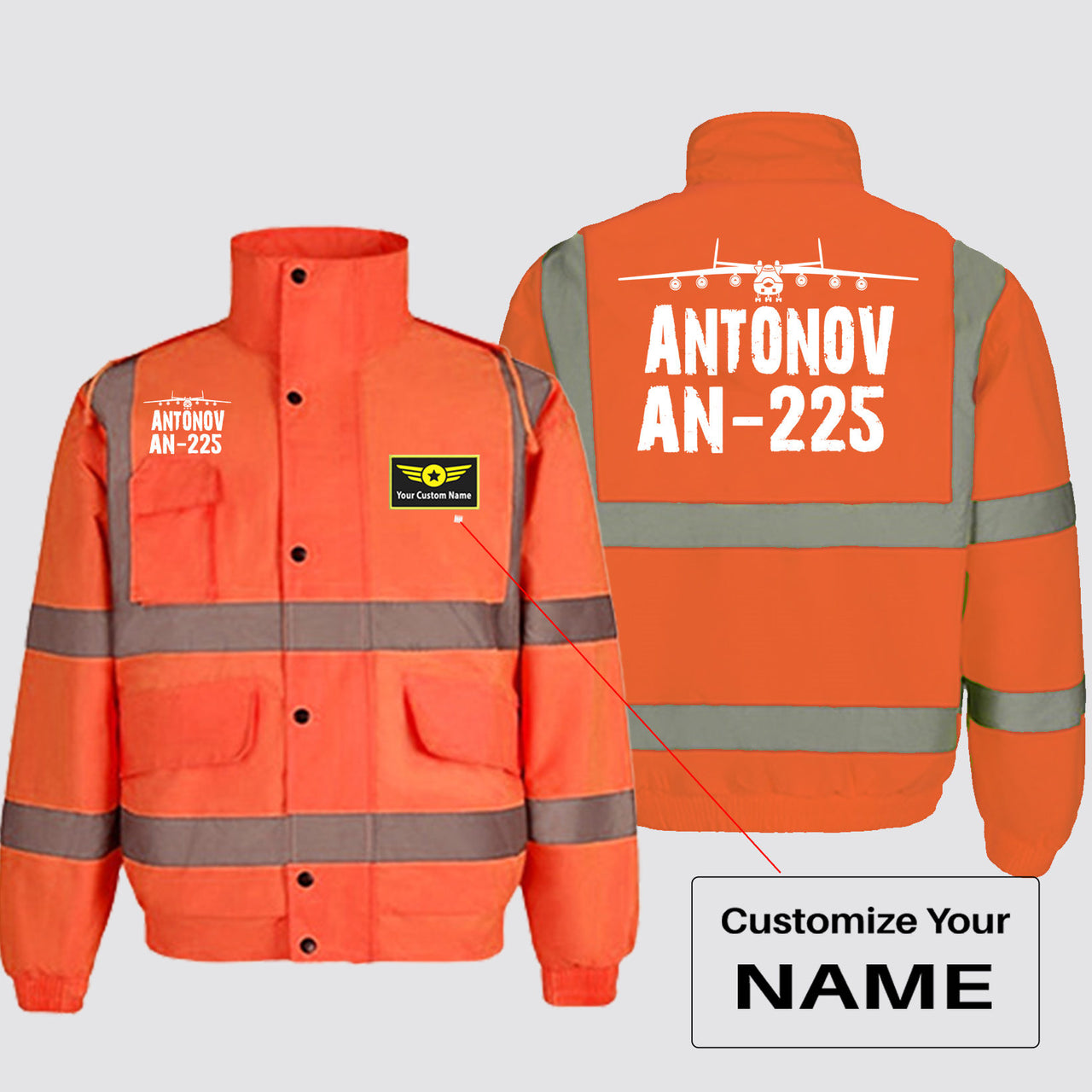 Antonov AN-225 & Plane Designed Reflective Winter Jackets