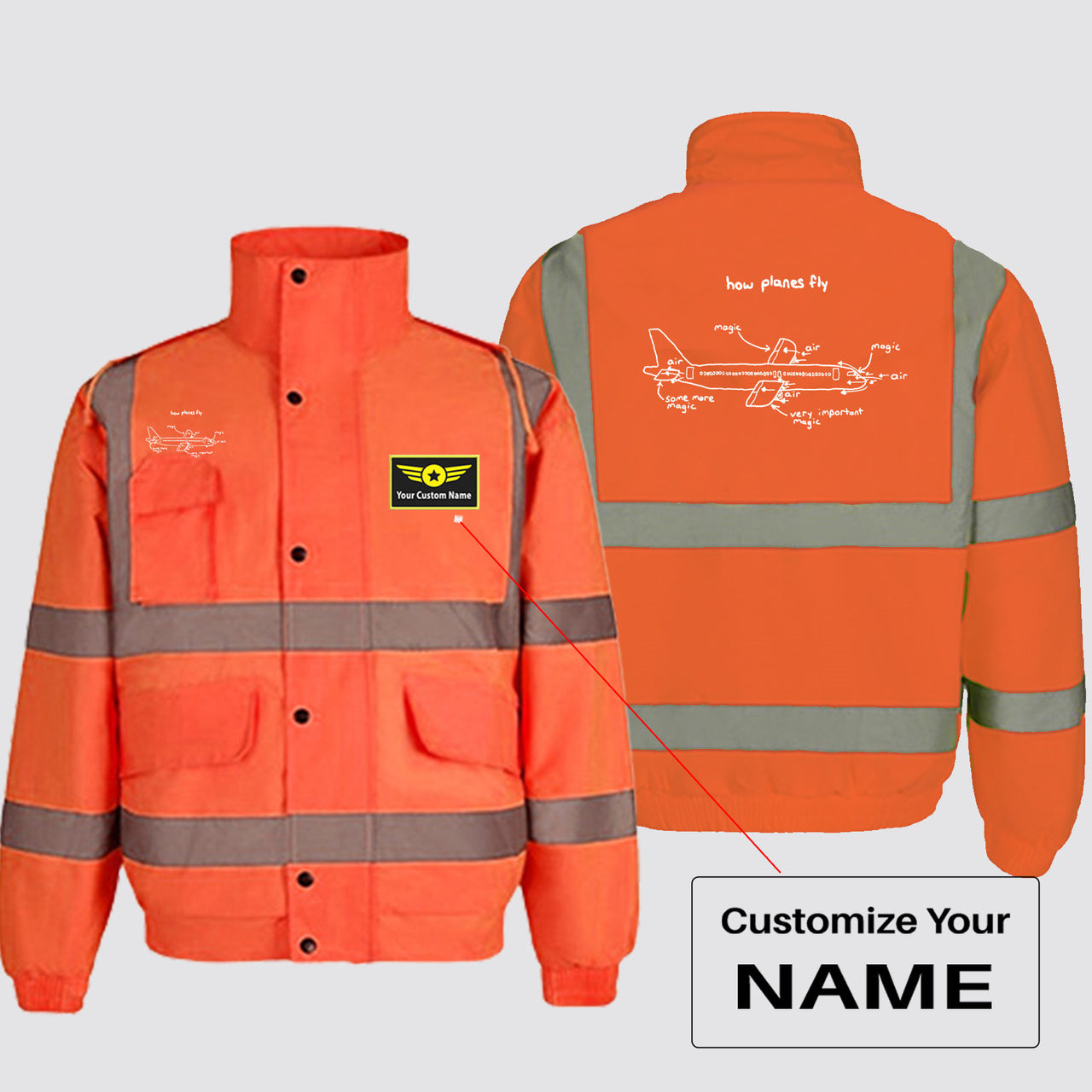 How Planes Fly Designed Reflective Winter Jackets