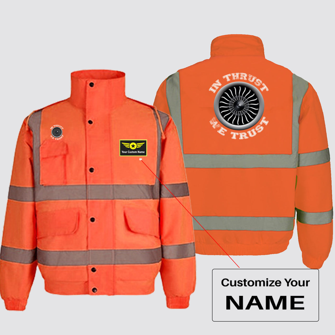 In Thrust We Trust (Vol 2) Designed Reflective Winter Jackets