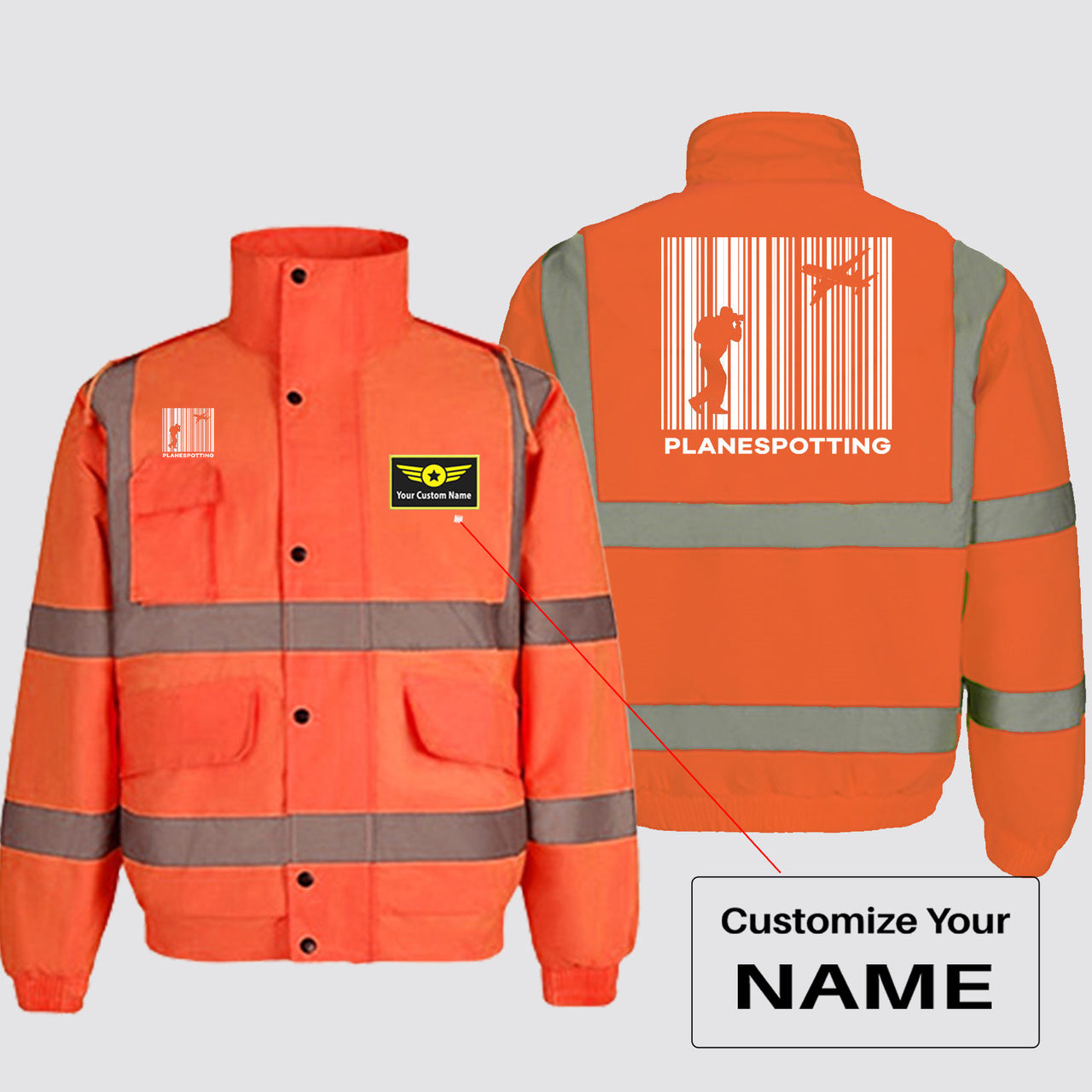 Planespotting Designed Reflective Winter Jackets
