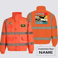 Thumbnail for Husband & Dad & Pilot & Legend Designed Reflective Winter Jackets