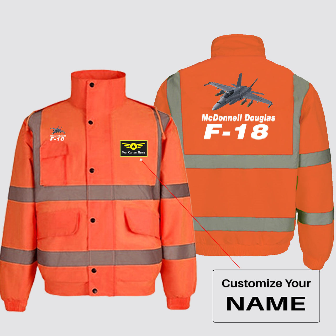 The McDonnell Douglas F18 Designed Reflective Winter Jackets