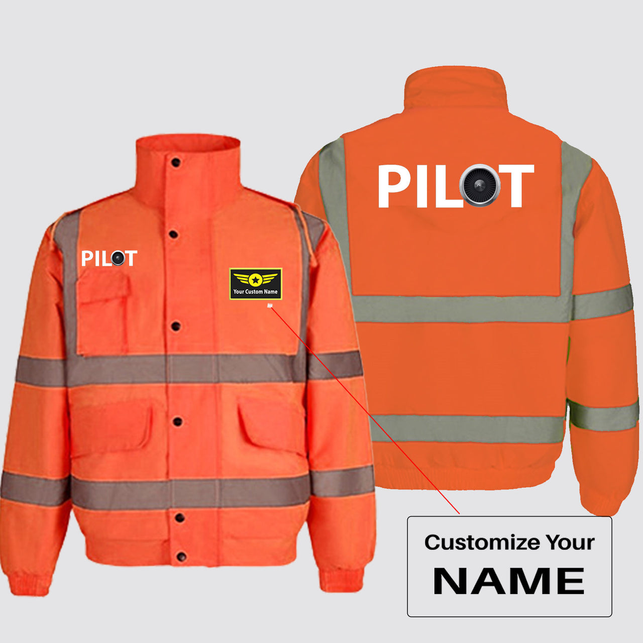 Pilot & Jet Engine Designed Reflective Winter Jackets