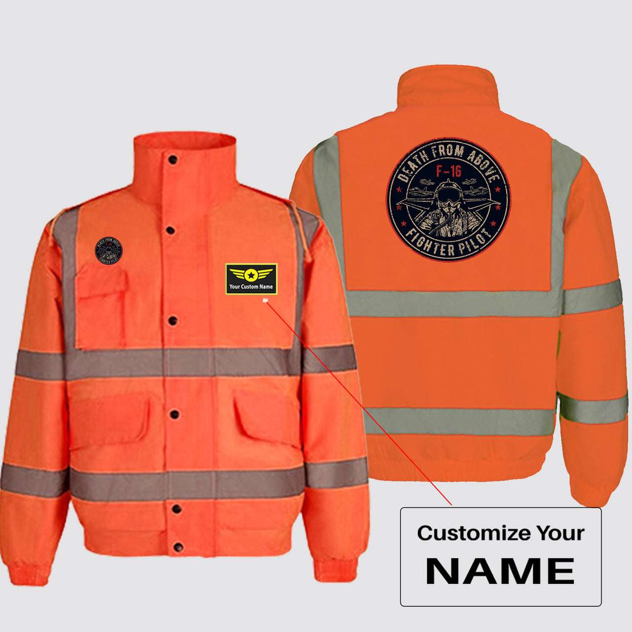 Fighter Jet 16 - Death From Above Designed Reflective Winter Jackets