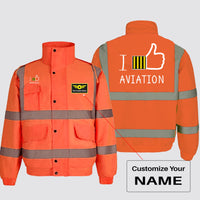 Thumbnail for I Like Aviation Designed Reflective Winter Jackets