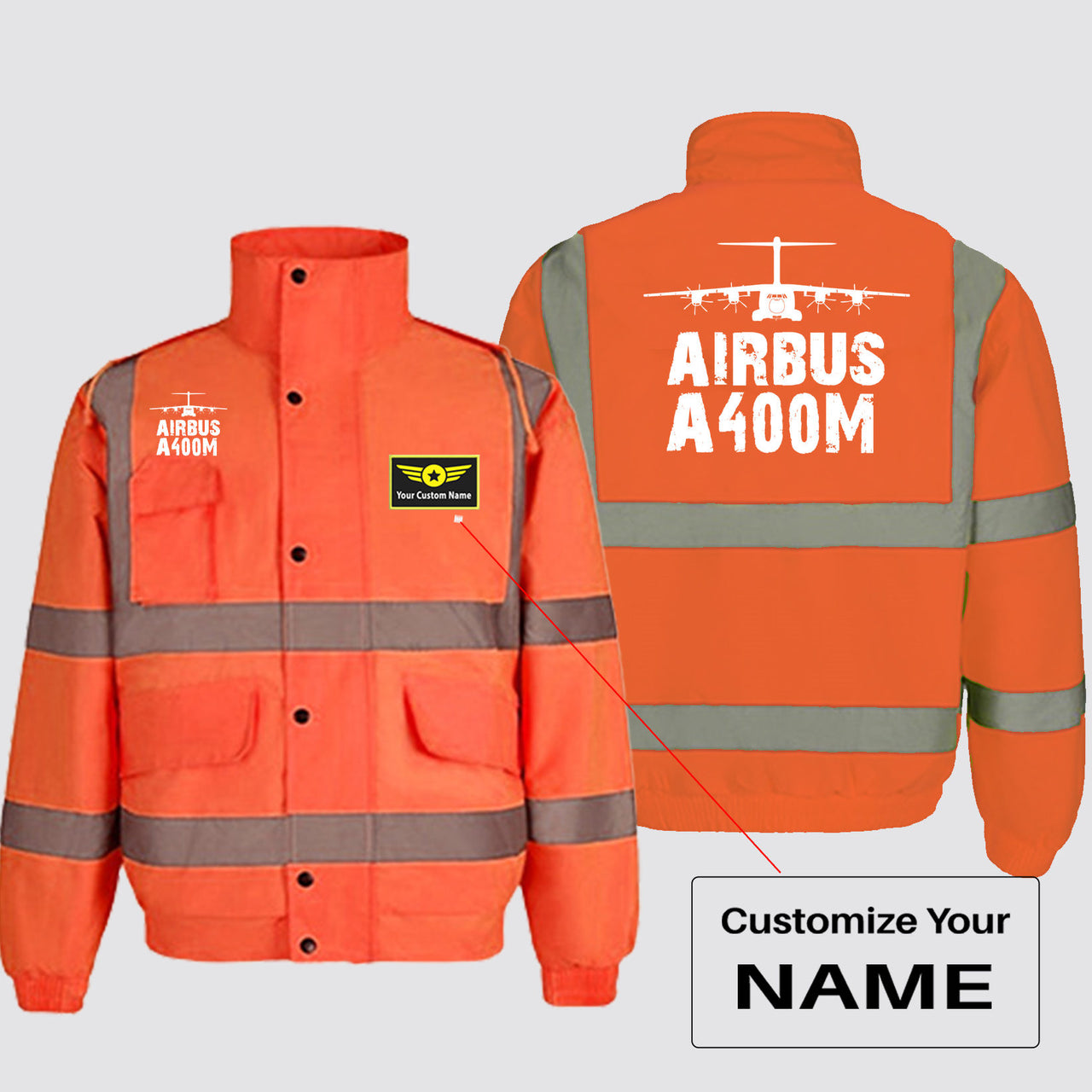 Airbus A400M & Plane Designed Reflective Winter Jackets