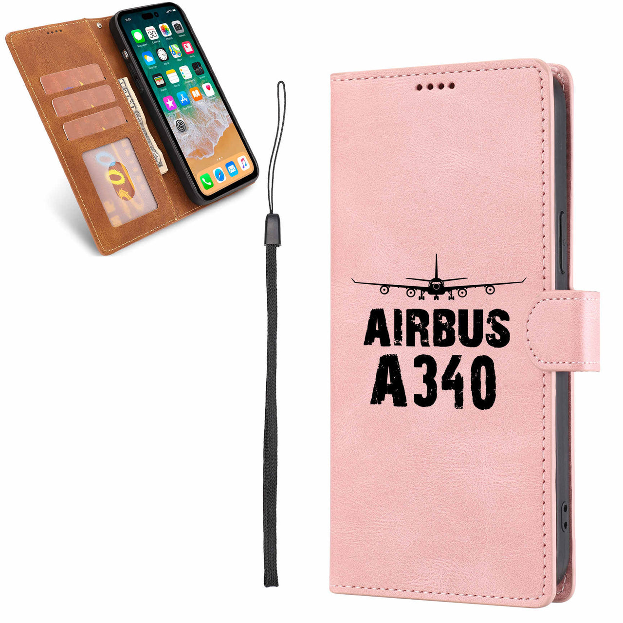 Airbus A340 & Plane Designed Leather Samsung S & Note Cases