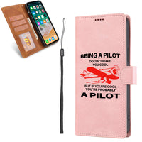 Thumbnail for If You're Cool You're Probably a Pilot Designed Leather Samsung S & Note Cases