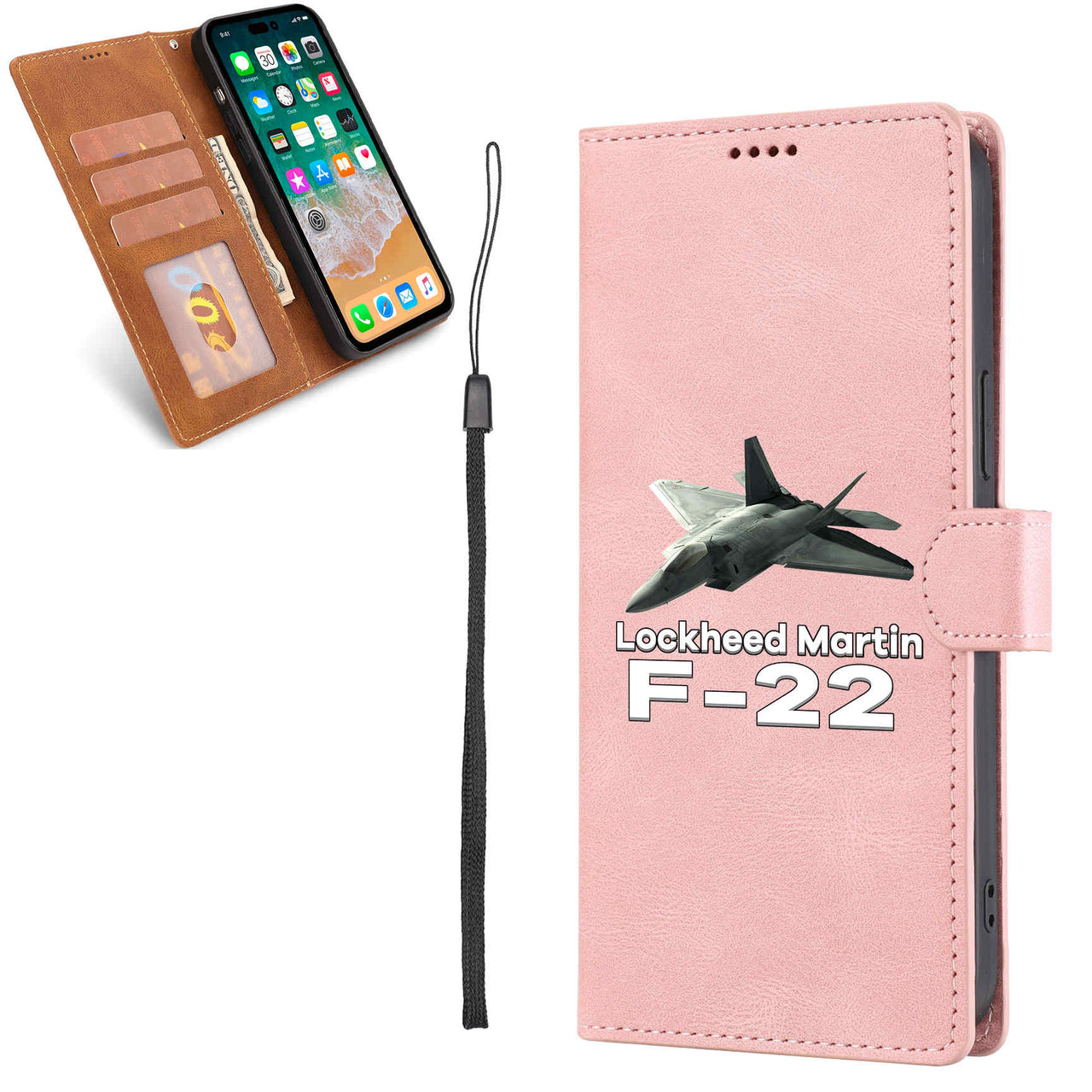 The Lockheed Martin F22 Designed Leather Samsung S & Note Cases