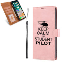 Thumbnail for Student Pilot (Helicopter) Designed Leather iPhone Cases
