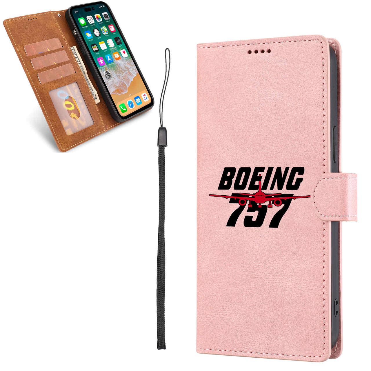 Amazing Boeing 757 Designed Leather Samsung S & Note Cases