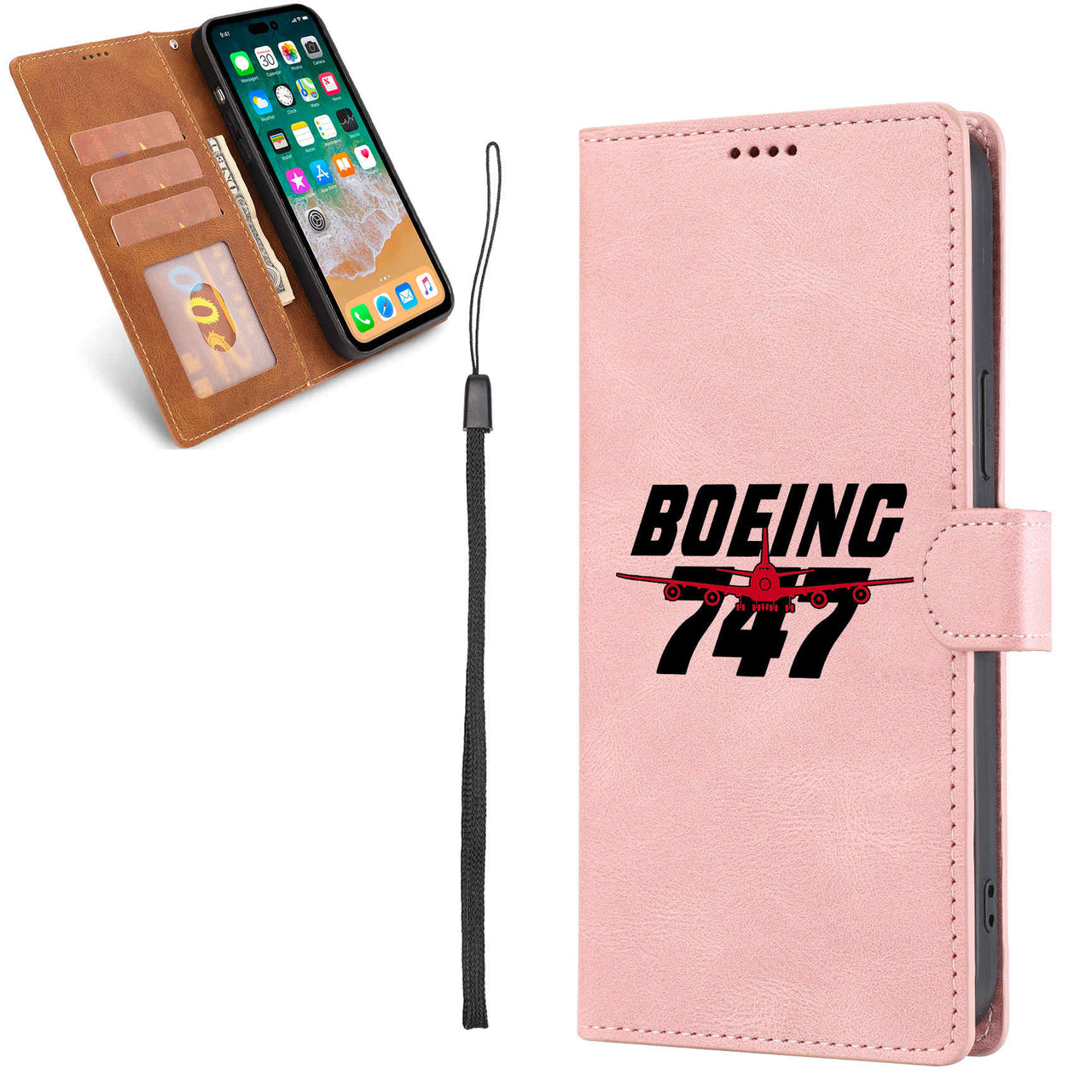 Amazing Boeing 747 Designed Leather Samsung S & Note Cases