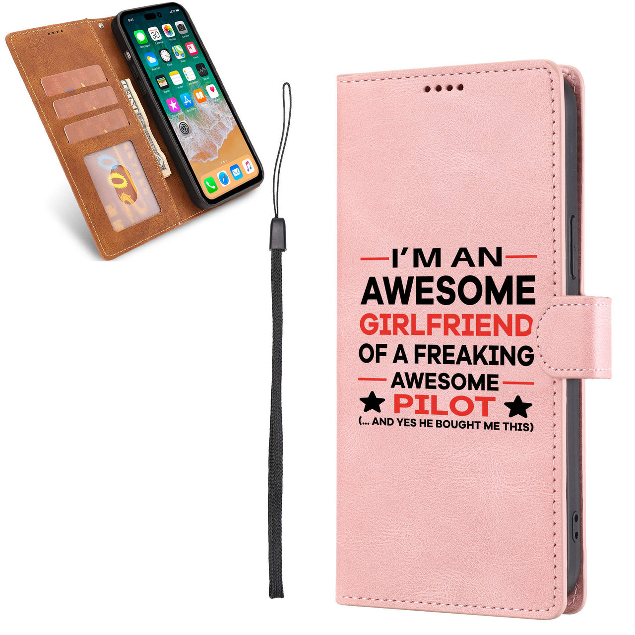 I am an Awesome Girlfriend Designed Leather iPhone Cases