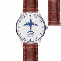 Thumbnail for Airbus A400M Designed Fashion Leather Strap Watches