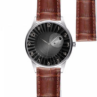 Thumbnail for Super View of Jet Engine Designed Fashion Leather Strap Watches