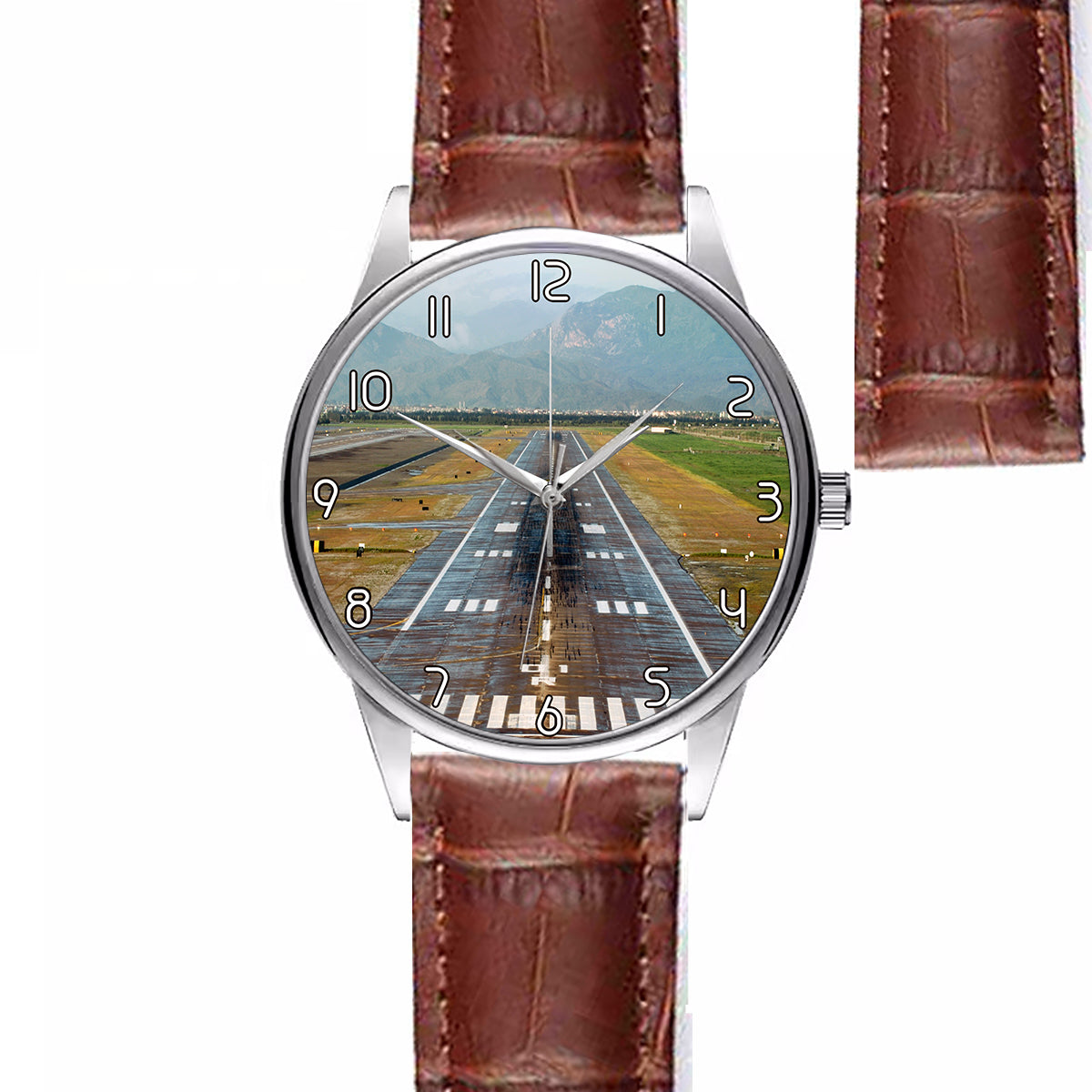 Amazing Mountain View & Runway Designed Fashion Leather Strap Watches