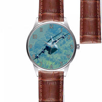 Thumbnail for Cruising Airbus A400M Designed Fashion Leather Strap Watches