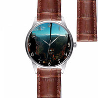 Thumbnail for Beautiful Scenary Through Helicopter Cockpit Designed Fashion Leather Strap Watches