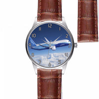 Thumbnail for Boeing 787 Dreamliner Designed Fashion Leather Strap Watches