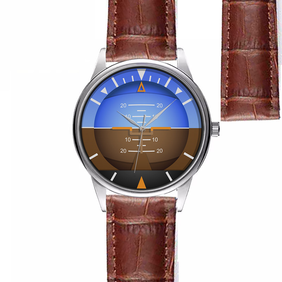 Gyro Horizon 2 Designed Fashion Leather Strap Watches