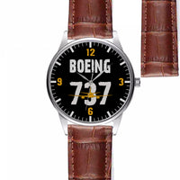 Thumbnail for Boeing 737 Designed Designed Fashion Leather Strap Watches