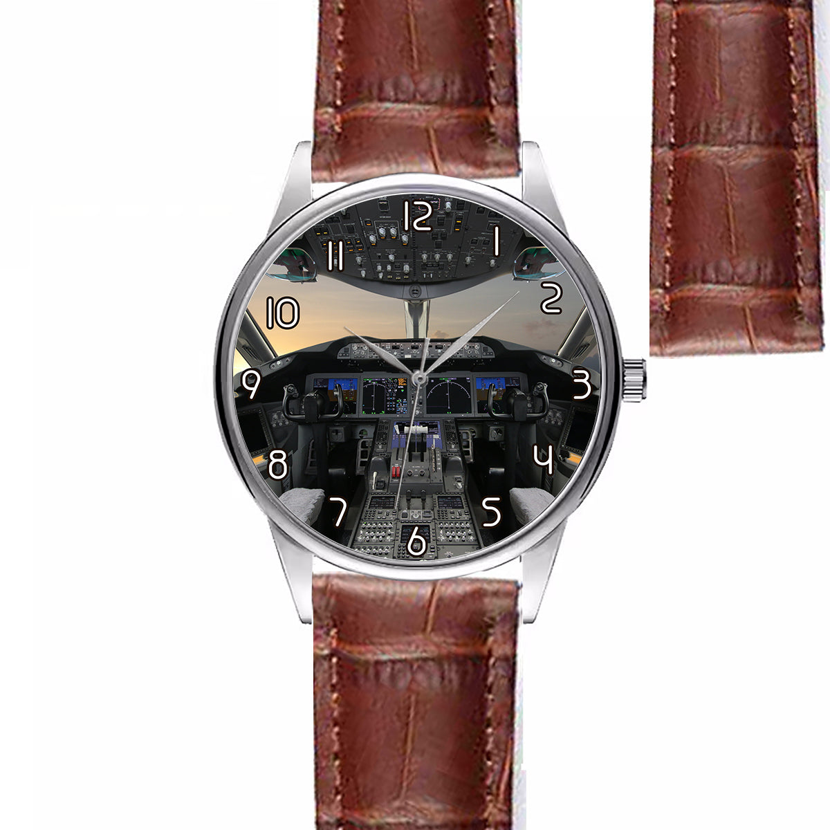 Boeing 787 Cockpit Designed Fashion Leather Strap Watches