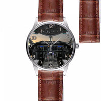 Thumbnail for Boeing 787 Cockpit Designed Fashion Leather Strap Watches