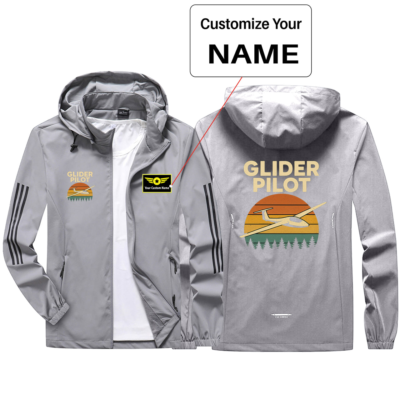Retro Glider Design Sport & Running Jackets