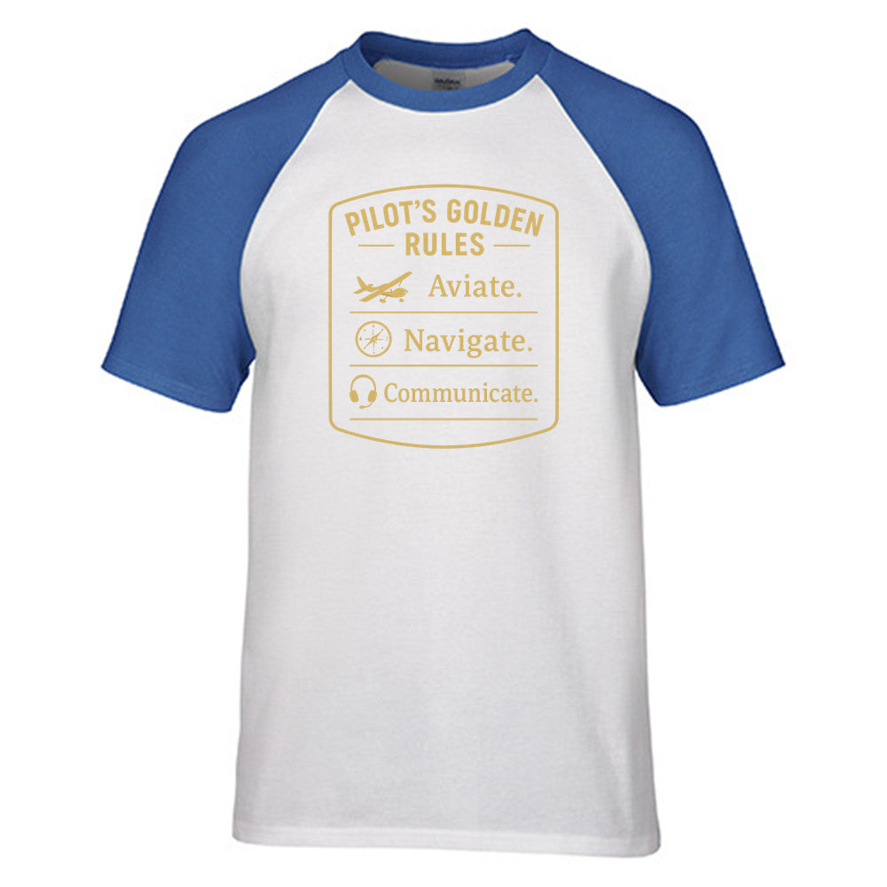Pilot's Golden Rules Designed Raglan T-Shirts