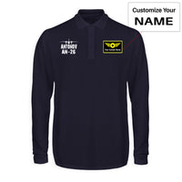 Thumbnail for Antonov AN-26 & Plane Designed Long Sleeve Polo T-Shirts
