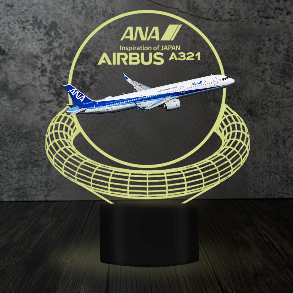 ANA All Nippon Airways Airbus A321 Designed 3D Lamp