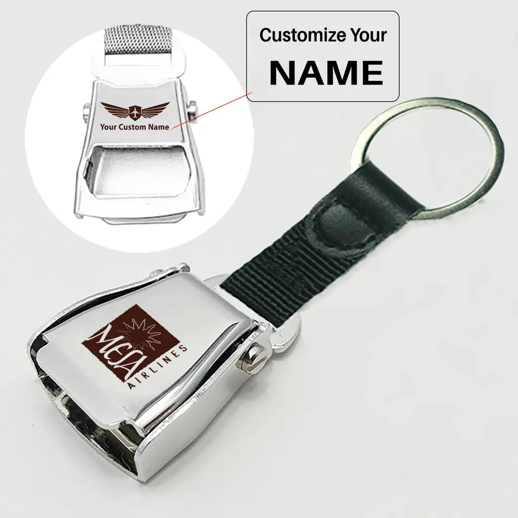 Mesa Airlines Airplane Seat Belt Key Chains