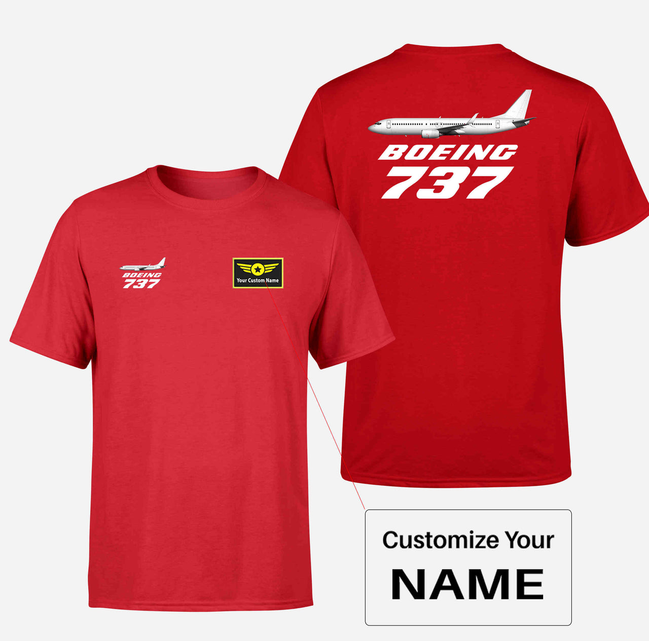 The Boeing 737 Designed Double-Side T-Shirts