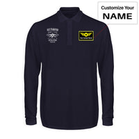 Thumbnail for Jet Fighter - The Sky is Yours Designed Long Sleeve Polo T-Shirts