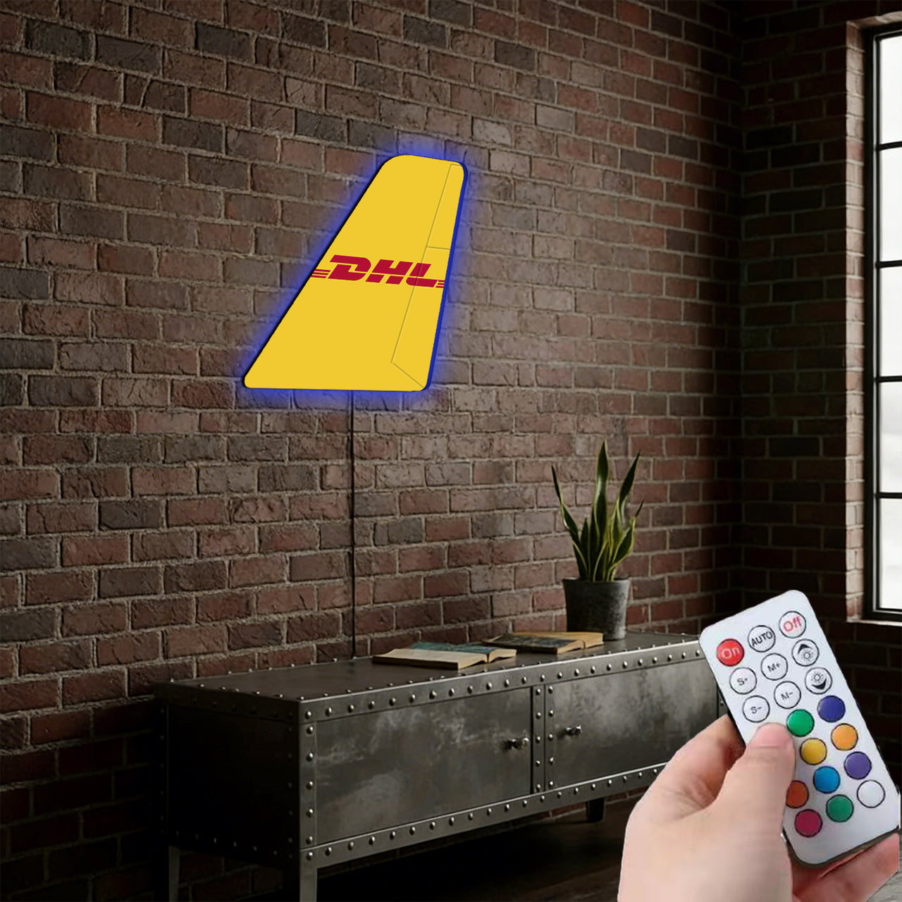 DHL Aviation Designed Metal Wall LED Aircraft Tail