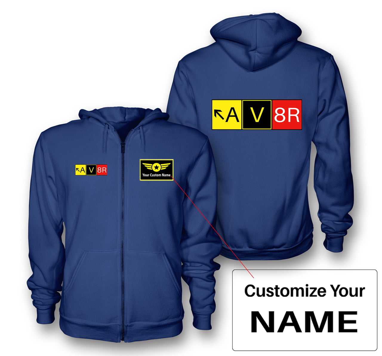 AV8R Designed Zipped Hoodies