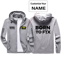 Thumbnail for Born To Fix Airplanes Sport & Running Jackets