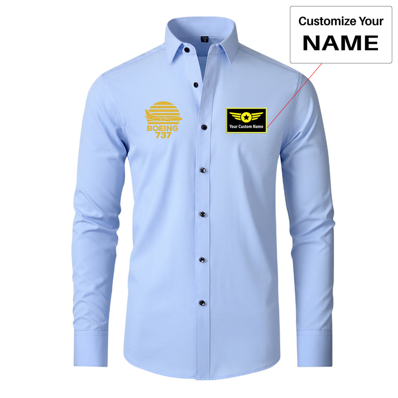 Retro Boeing 737 Designed Long Sleeve Shirts