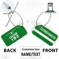 Thumbnail for Cessna 182 & Plane Designed Fashion Metal Luggage Tags