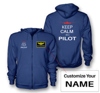 Thumbnail for Pilot (777 Silhouette) Designed Zipped Hoodies