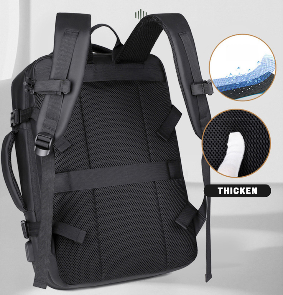 17 Inch Multi Pocket Expandable Laptop Backpack