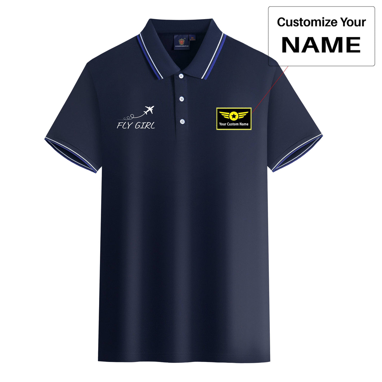 Just Fly It & Fly Girl Designed Stylish Polo T-Shirts