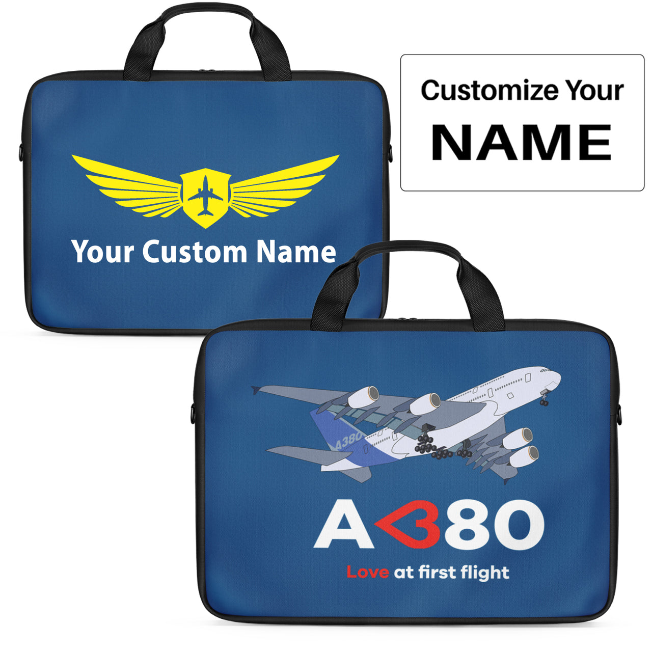 Airbus A380 Love at first flight Designed Laptop & Tablet Bags