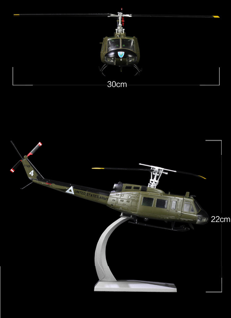1/48 US Army Bell UH-1H Huey Utility Helicopter Iroquois Finished Alloy Military Aircraft Model