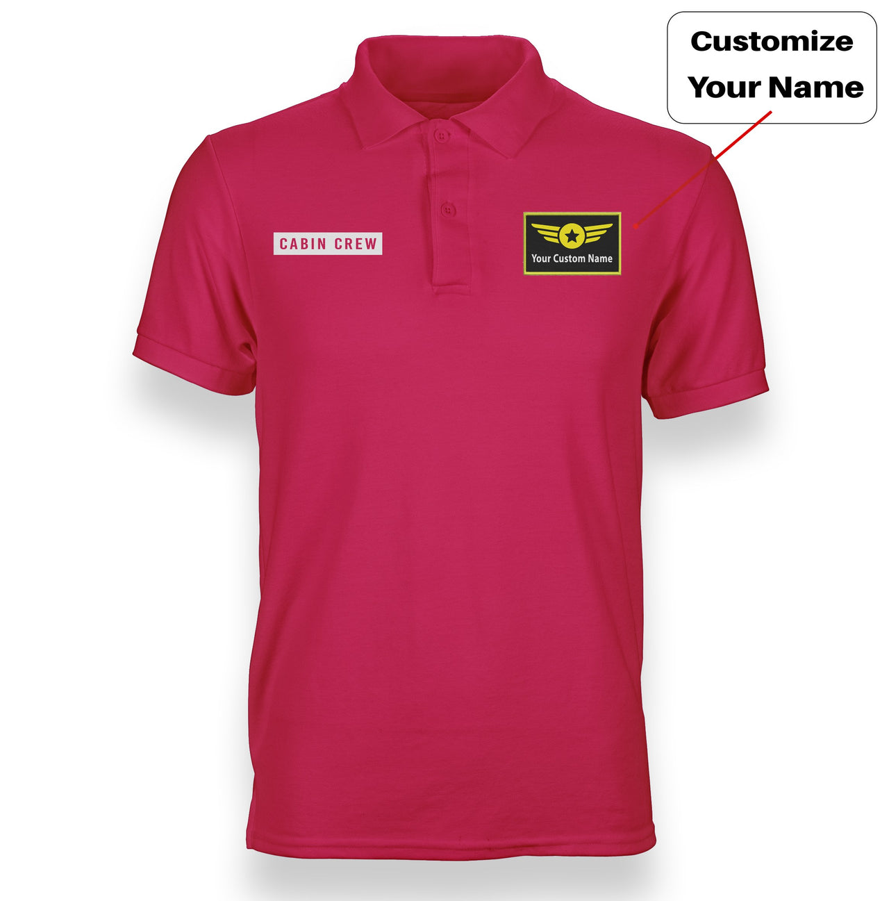 Cabin Crew Text Designed "WOMEN" Polo T-Shirts