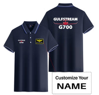Thumbnail for Amazing Gulfstream G700 Designed Stylish Polo T-Shirts (Double-Side)