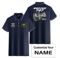 Thumbnail for Boeing 747 & GENX Engine Designed Stylish Polo T-Shirts (Double-Side)