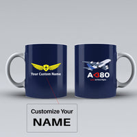 Thumbnail for Airbus A380 Love at first flight Designed Ceramic White Mugs